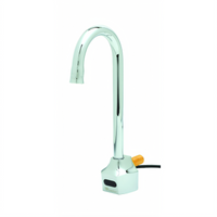 T&S ChekPoint Wall-Mount Touchless Electronic Gooseneck Faucet with Mixing Valve, 1.0 GPM