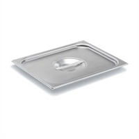 Vollrath Super Pan V 1/2 Size Stainless Steel Reinforced Flat Solid Steam Table Pan Cover with Handle