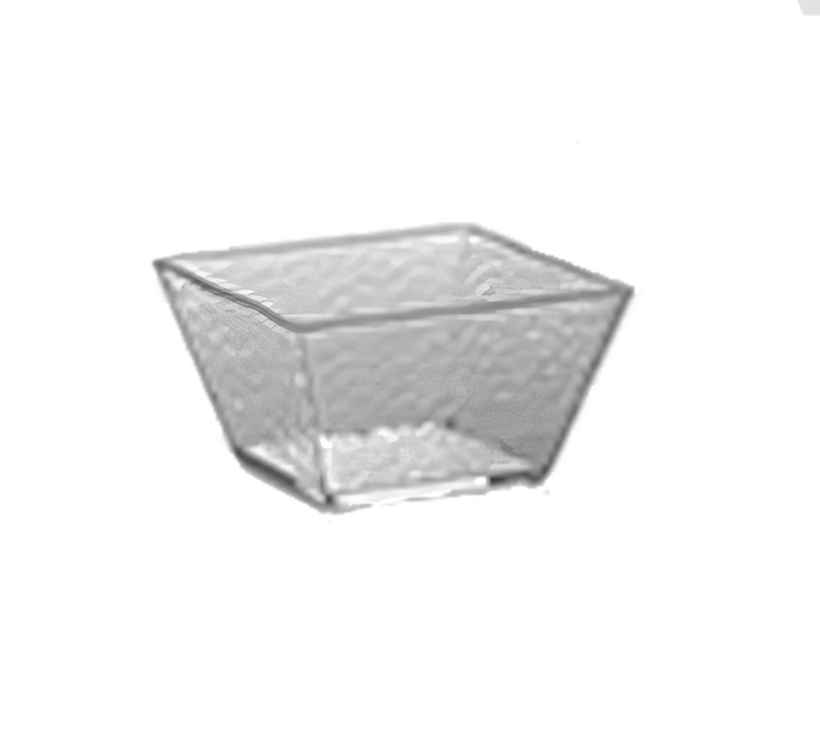Product image #1 for American Metalcraft Rain Collection Small Square Clear Styrene Bowl, 23 oz.