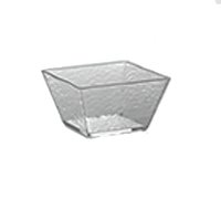 American Metalcraft Rain Collection Small Square Clear Styrene Bowl, 23 oz.
