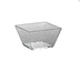 Thumbnail image #1 for American Metalcraft Rain Collection Small Square Clear Styrene Bowl, 23 oz.