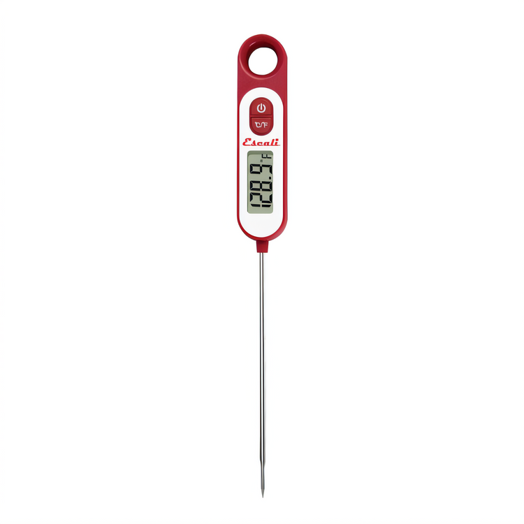 Product image #1 for Escali Digital Long Stem Probe Thermometer, 5.6-Inch Stainless Steel Probe, Red