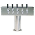 Thumbnail image #1 for Micro Matic USA T-Style 5-Faucet Countertop Air-Cooled Draft Beer Tower, Polished Stainless Steel