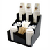 Thumbnail image #1 for Winco Countertop 3-Tier Cup & Lid Organizer, 4 Compartments, Black ABS Plastic