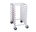 Thumbnail image #1 for Crestware 10-Tier Aluminum End-Loading Bun Pan Rack with Locking Casters, 26 x 20 x 38 Inches