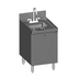 Thumbnail image #1 for CHOICE 18-Inch Stainless Steel Underbar Hand & Dump Sink Cabinet with Hinged Door, Faucet, and Dry Waste Chute
