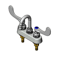 T&S Brass Deck-Mount Workboard/Bar Sink Faucet with 4-Inch Centers and 2 15/16-Inch Swivel Gooseneck