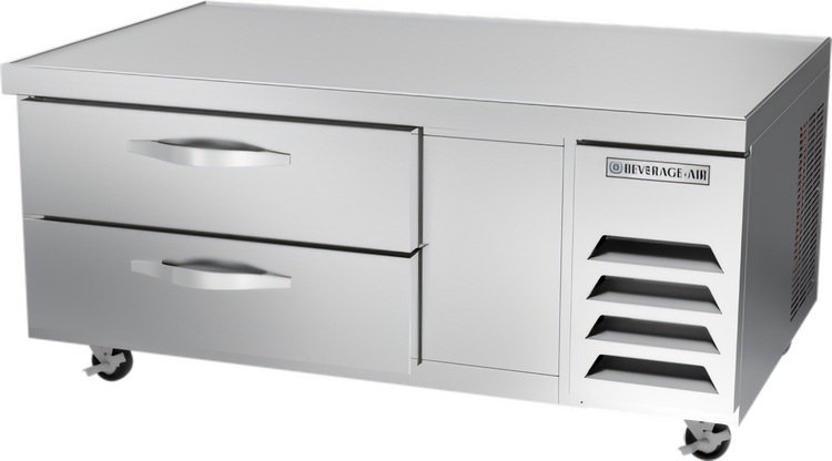 Product image #1 for Beverage-Air 52-Inch One-Section Worktop Cook Stand Refrigerator with 2 Drawers and Stainless Steel Top
