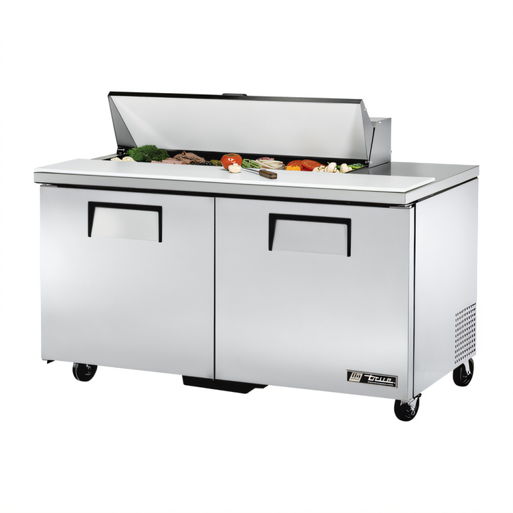 Product image #1 for True TSSU-60-12-HC 60-Inch 2-Section Sandwich/Salad Prep Table with 12 Sixth-Size Pan Capacity