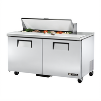 True TSSU-60-12-HC 60-Inch 2-Section Sandwich/Salad Prep Table with 12 Sixth-Size Pan Capacity
