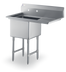 Thumbnail image #1 for Steel Works Stainless 1-Compartment Sink with Right-Hand Drainboard, 24 x 24 x 14-Inch Bowl