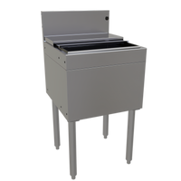Glastender IBA-18 Underbar Stainless Steel Ice Bin with Sliding Cover, 50 lb Capacity