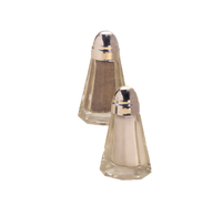 American Metalcraft Paneled Glass Single Salt or Pepper Shaker with Chrome Bullet Cap Top, 1-1/2 oz., 3 Inch High