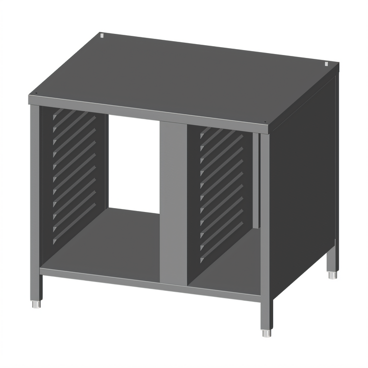 Product image #1 for Lainox Stainless Steel Floor Stand with Tray Runners for Oven with Hood, 1/1 GN and 2/1 GN