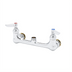 Thumbnail image #1 for T&S Brass B-0230-CCLN Wall-Mounted Swivel Sink and Pantry Mixing Faucet, 8-Inch Centers, Lever Handles, Less Nozzle