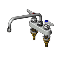 T&S Brass B-1112-XS 4-Inch Deck Mount Workboard Faucet with 10-Inch Swing Nozzle