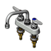 Thumbnail image #1 for T&S Brass B-1111-XS 4-Inch Center Deck-Mount Workboard Faucet with 8-Inch Swing Nozzle