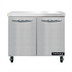 Thumbnail image #1 for Continental Refrigerator 36-Inch Two-Section Worktop Freezer with Stainless Steel Flat Top and Rear-Mounted Self-Contained Refrigeration