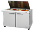 Thumbnail image #1 for Turbo Air PRO Series Mega Top Flat Lid Sandwich/Salad Prep Table, 48 1/4-Inch, 2-Section, 18-Pan