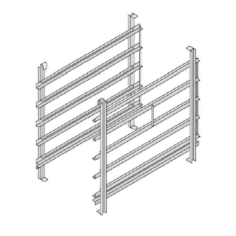 Product image #1 for RATIONAL Hinging Rack Rails for SCC 61/CMP 61 Series, 5-Rail