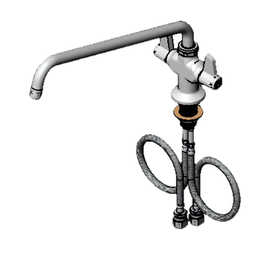 Product image #1 for equip Low-Lead Single-Hole Deck-Mount Mixing Faucet with 18-Inch Swing Nozzle