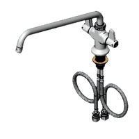 equip Low-Lead Single-Hole Deck-Mount Mixing Faucet with 18-Inch Swing Nozzle