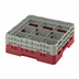 Thumbnail image #2 for Cambro Camrack® Full-Size 9-Compartment Glass Rack with 2 Extenders, Cranberry