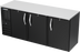 Thumbnail image #2 for Beverage-Air BBN78HC-B Three-Section Shallow-Depth Back Bar Refrigerator with Solid Doors