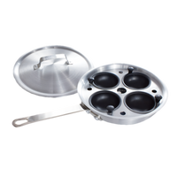 4-Cup Egg Poacher Complete Set with 8-1/2 Inch Fry Pan and Dome Cover