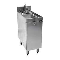 CHOICE 12-Inch Stainless Steel Underbar Sink Cabinet with Chemical Storage and Gooseneck Faucet