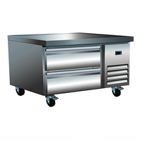 Serv-Ware 38 Inch Wide 2-Drawer Refrigerated Chef Base with Self-Contained Side-Mounted Refrigeration