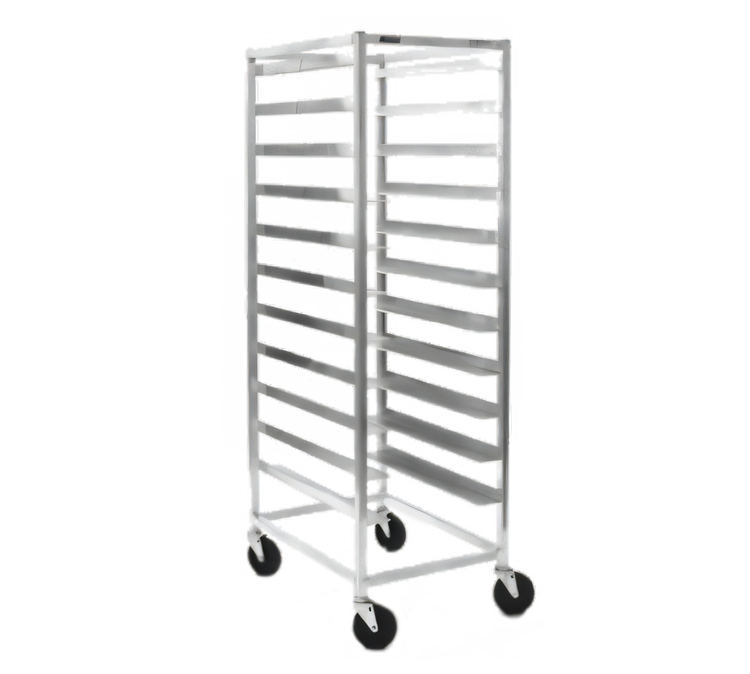 Product image #1 for Panco Mobile Full-Height Open-Side Aluminum Utility Rack with Slides for 14 x 18, 18 x 26, or 12 x 20 Pans