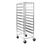 Thumbnail image #1 for Panco Mobile Full-Height Open-Side Aluminum Utility Rack with Slides for 14 x 18, 18 x 26, or 12 x 20 Pans