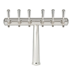Thumbnail image #1 for Micro Matic USA Havana HAVANA6-C 6-Faucet Countertop Glycol-Cooled Single-Column Draft Beer Tower, Chrome Finish