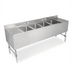 Thumbnail image #1 for John Boos 4-Compartment Underbar Sink Unit, 48 x 21 x 32.5 Inches, Stainless Steel
