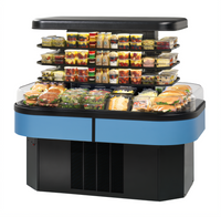 Federal Industries Islands Self-Serve Refrigerated Display Island Merchandiser with LED Lighting and Adjustable Shelves