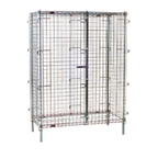 Thumbnail image #1 for Eagle Group QuadTruss SC3030S Stationary Stainless Steel Wire Security Cage, 2" x 2" Mesh, Dual Hasps, 33.25"W x 33.25"D x 67"H