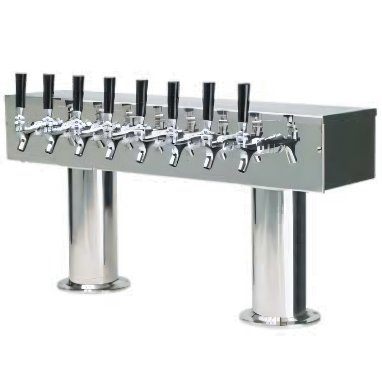 Product image #1 for Double Pedestal Glycol-Cooled Countertop Draft Beer Tower with 8 Faucets