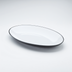 Thumbnail image #1 for American Metalcraft 18 x 12 Inch Oval Black/White Melamine Platter