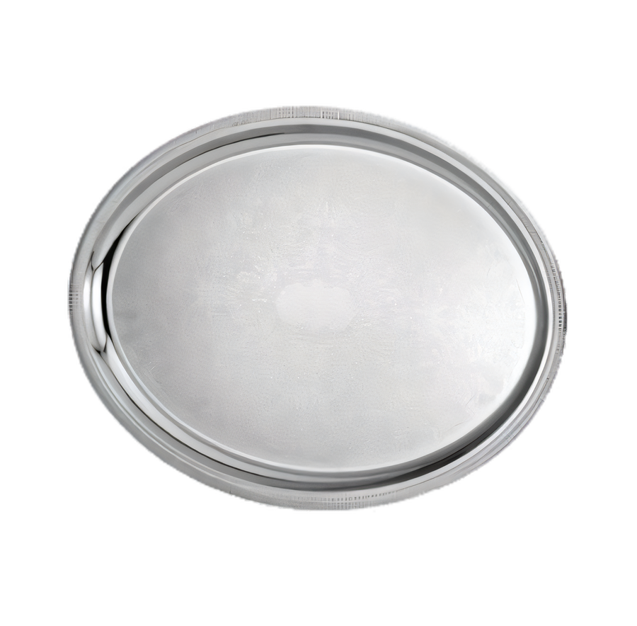 Product image #1 for Elegant Reflections™ Oval Serving Tray, 21-3/4 x 16 Inch, 18/8 Stainless Steel, Mirror Finish