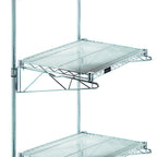 Thumbnail image #1 for Quantum WC54-CB1272C Wall-Mounted Cantilever Shelf Starter Unit, 3 Wire Shelves, Chrome Plated