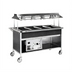 Thumbnail image #1 for Atlas Metal CAHC-4 Dual Temperature 4-Pan Mobile Hot/Cold Food Serving Counter