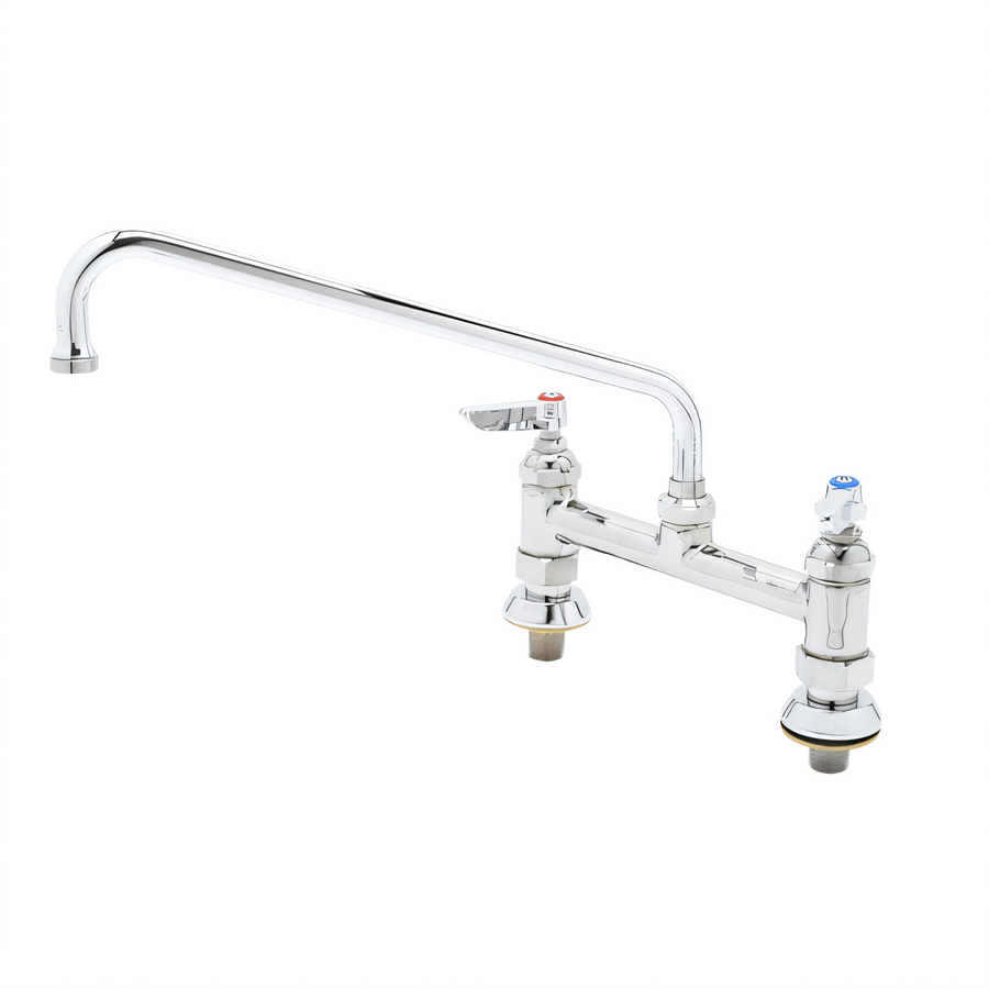 Product image #1 for T&S Brass B-0221-EE 8-Inch Center Deck Mount Mixing Faucet with 12-Inch Swing Nozzle