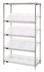 Thumbnail image #1 for Quantum Stationary Wire Shelving Bin Storage Unit with 12 Clear Bins, 36 x 18 x 63 Inches, Chrome Plated
