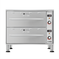 KoolMore Commercial Double-Drawer Warming Drawer, Stainless Steel, 120V, 900W