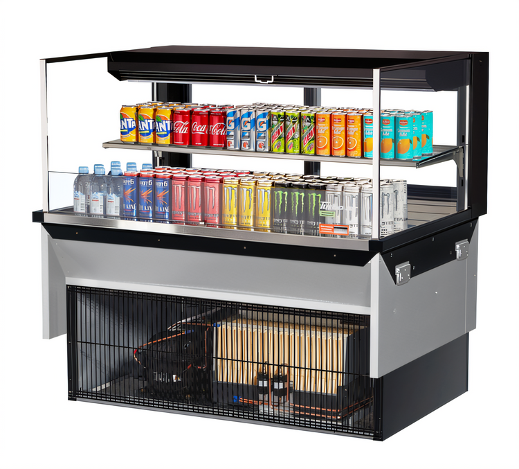 Product image #1 for Turbo Air 48 Inch Low Profile Drop-In Horizontal Open Refrigerated Display Case, 10.2 Cu. Ft.