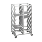 Thumbnail image #1 for Channel Manufacturing 460A3 Double-Section Aluminum Cafeteria Tray Rack, Side-Load, 16-Tray, 14 x 18-Inch, 6-Inch Spacing, 36-Inch High