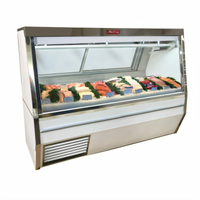 Howard-McCray 34N Series 96-Inch Double Duty Remote Refrigerated Fish/Poultry Service Case with Straight Glass Front
