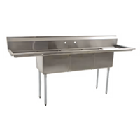 BlendPort® BPFE Series 3-Compartment Economy Sink, 77 Inch Wide, 24 x 24 x 12 Inch Bowls