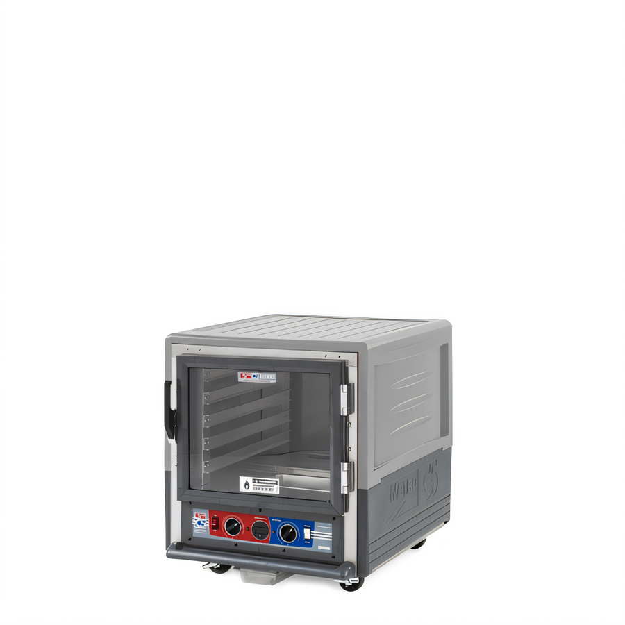 Product image #1 for Metro C5 3 Series Under Counter Combination Heated Holding and Proofing Cabinet, Gray Insulation Armour, Clear Door, 10 Pan Capacity
